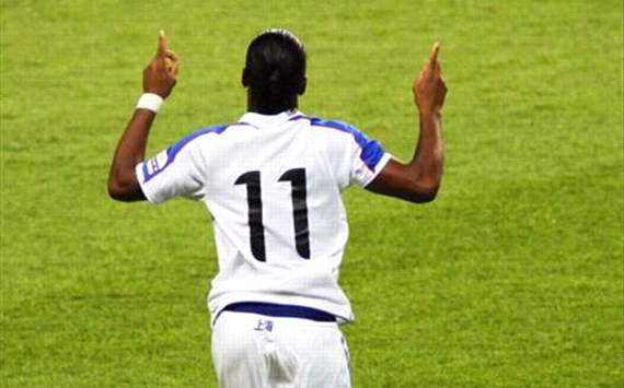 Drogba nets double for Shanghai