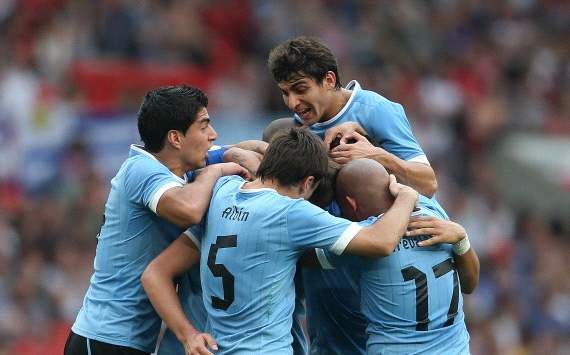 Uruguay celebrating