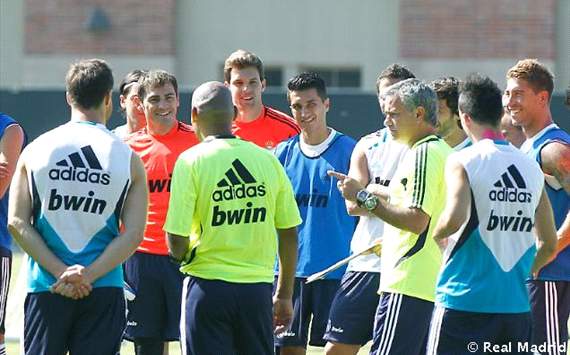 Casillas, Jesús Fernández, Sahin, Sergio Ramos y Mourinho, Real Madrid