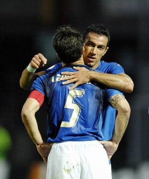Lithuania-Italy - Quagliarella and Cannavaro (Foto Grazia Neri)