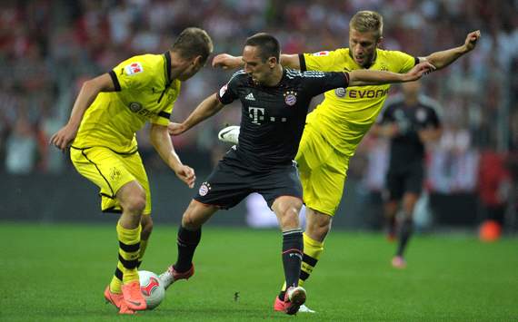 Bayern Muenchen v Borussia Dortmund: Lukasz Piszczek, Franck Ribery & Jakub Blaszczykowski