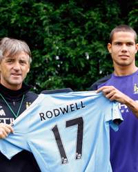  Jack Rodwell and Roberto Mancini, Manchester City
