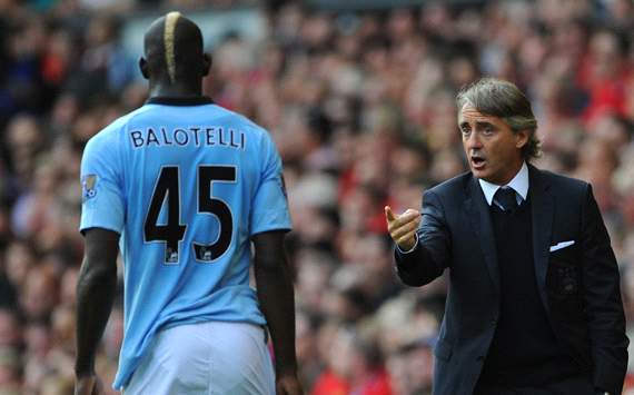 EPL: Mario Balotelli - Roberto Mancini, Liverpool v Manchester City