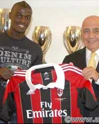 M'Baye Niang and Adriano Galliani - Ac Milan