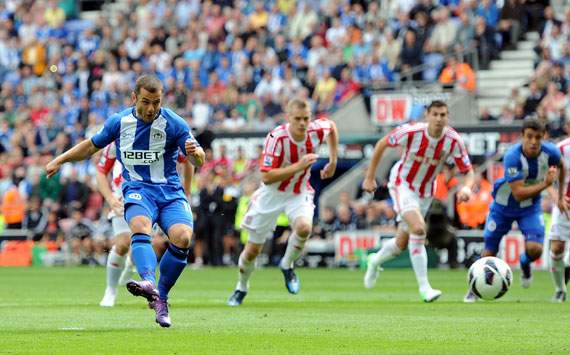 EPL - Wigan Athletic v Stoke City, Shaun Maloney