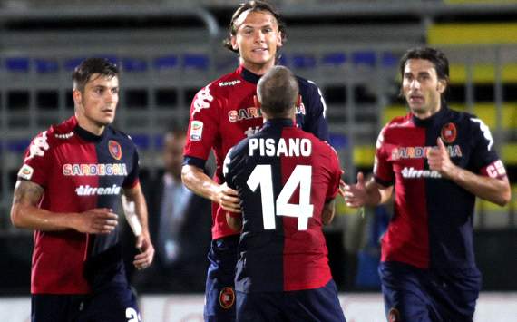 Cagliari celebrating