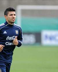 Sergio Agüero, entrenamiento Argentina
