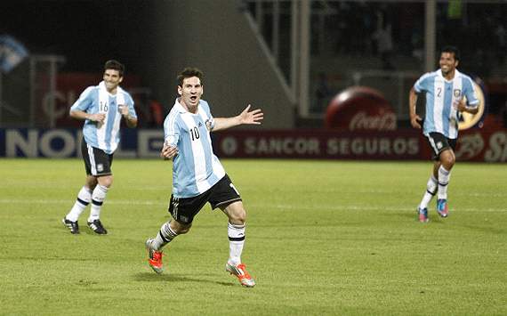 Lio Messi gritando el gol