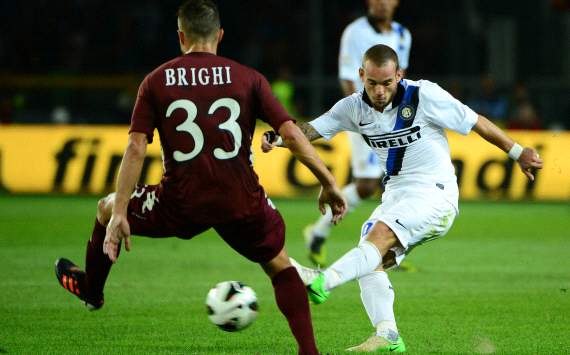 Matteo Brighi, Wesley Sneijder - Torino-Inter