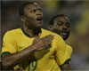 Julio Baptista lors du Brésil vs Uruguay