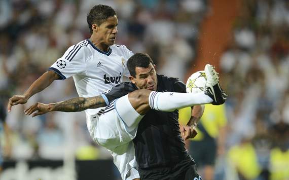 Raphael Varane, Carlos Tevez, Real Madrid, Manchester City