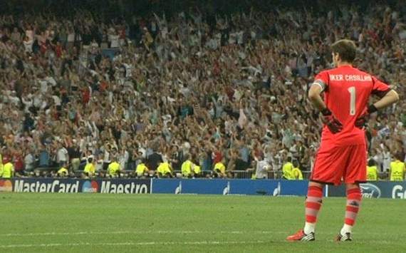 Iker Casillas at Real Madrid 3-2 Manchester City