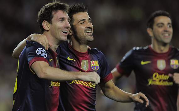 Lionel Messi, David Villa, Barcelona, Spartak