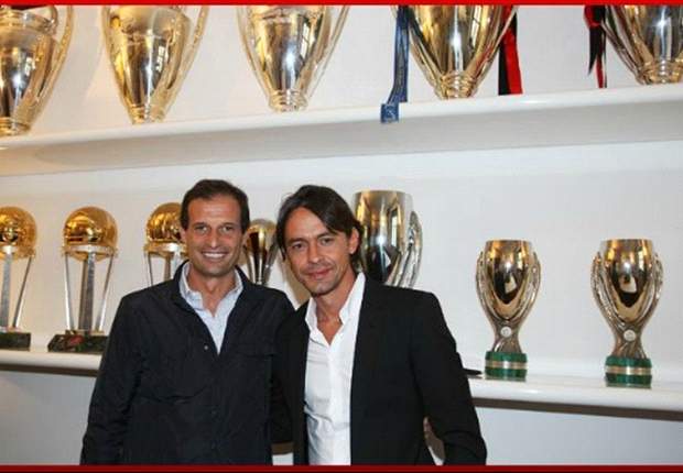 AC Milan duo Inzaghi and Allegri deny bust-up rumors