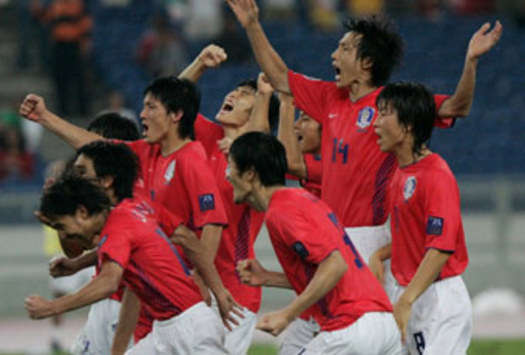 South Korean's team celebrates, South Korea - Iran,Asian Cup