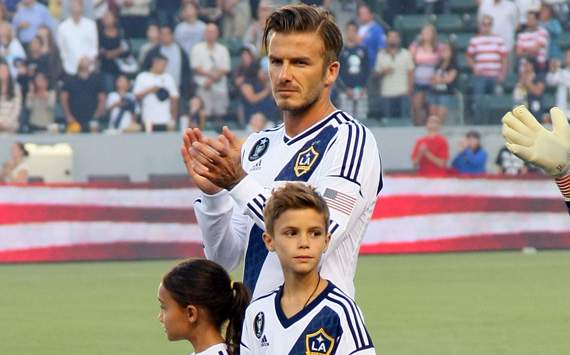 David Beckham and Romeo Beckham