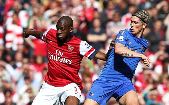 EPL:  Abou Diaby - Fernando Torres, Arsenal v Chelsea