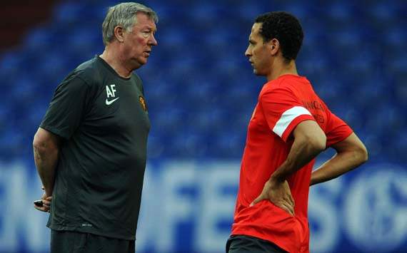 Manchester United - Training & Press Conference; Sir Alex Ferguson; Rio Ferdinand, 