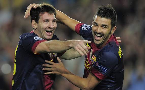 Lionel Messi, David Villa, Barcelona