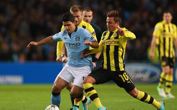 CL - Manchester City FC v Borussia Dortmund, Sergio Aguero and Mario Gotze