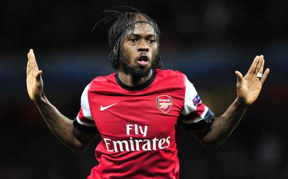 UEFA Champions League, Arsenal v Olympiakos FC,  Arsenal's Ivorian forward Gervinho