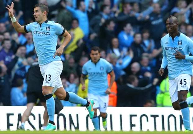 Mancini delighted with Manchester City's first clean sheet of the season