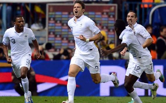 WCQ : Olivier Giroud & Franck Ribery & Patrice Evra (Spain vs France)