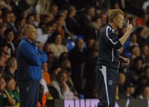Martin Jol and David Moyes in Tottenham - Everton