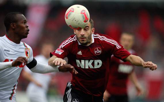 1. FC Nürnberg v FC Augsburg: Knowledge Musona & Javier Pinola