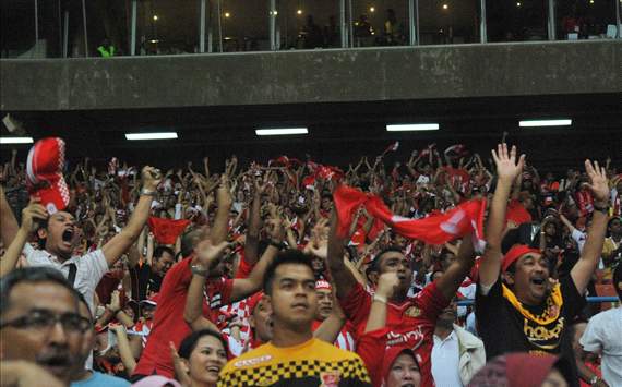 Malaysia Cup final, 2012 - Kelantan fans celebrate goal