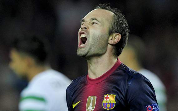 UEFA Champions League : Andres Iniesta,  FC Barcelona vs Celtic CF