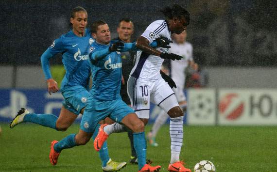 CL - ZENIT-ANDERLECHT, Viktor Fayzulin and Kanu