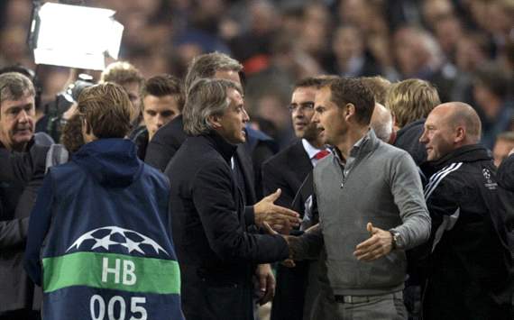Roberto Mancini & Frank de Boer, Ajax - Manchester City