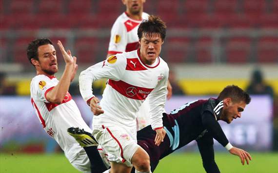 VfB Stuttgart v FC Copenhagen - UEFA Europa, Rurik Gislason; Gotoku Sakai