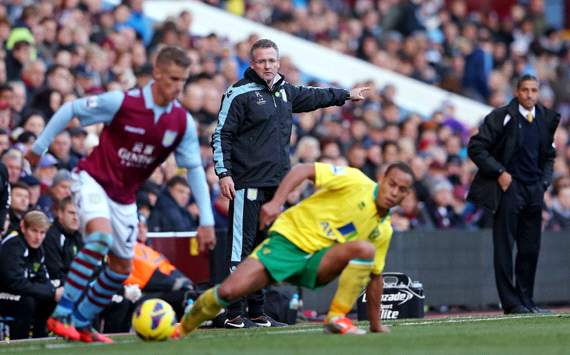EPL, Aston Villa v Norwich City, Paul Lambert