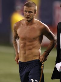 David Beckham postgame, New York Red Bulls v. Los Angeles Galaxy, MLS, August 18, 2007 (ISI)