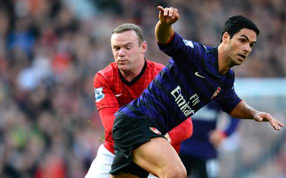 EPL: Wayne Rooney - MIkel Arteta, Manchester United vs Arsenal