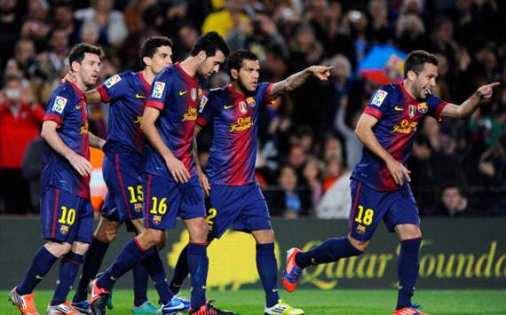 FC Barcelona celebrates