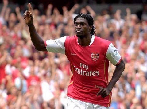 Barclays Premier League: Emmanuel Adebayor, Arsenal - Portsmouth (PA)