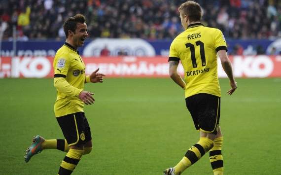 Germany, Bundesliga, FC Augsburg vs. Borussia Dortmund, Mario Goetze, Marco Reus