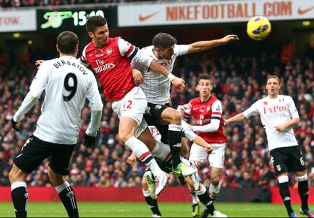 Arsenal buoyed by Giroud progress but Frenchman still lacks Berbatov's swagger