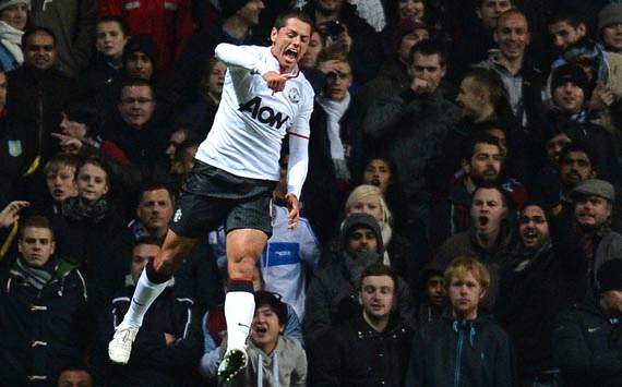 Epl, Aston Villa v Manchester United, Javier Hernandez