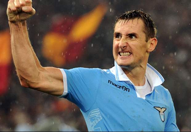 Miroslav Klose is the best finisher in Europe - the Lazio hitman has a better shot-to-goal ratio than Messi, Ronaldo & Van Persie