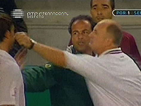 Dragutinovic - Scolari - Portugal-Serbia