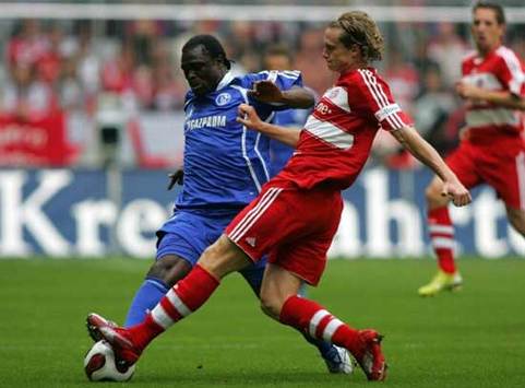 Bundesliga, Bayern München - Schalke 04, Jansen - Asamoah (firo)