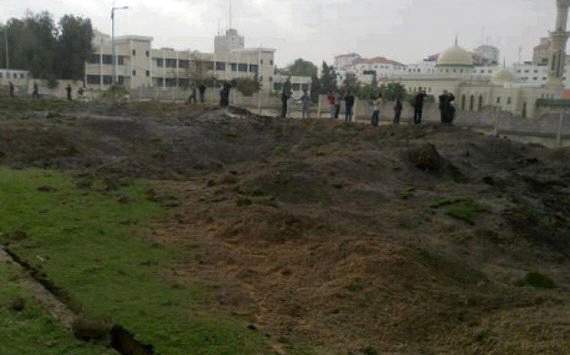 Gaza stadium hit by Israeli air attack