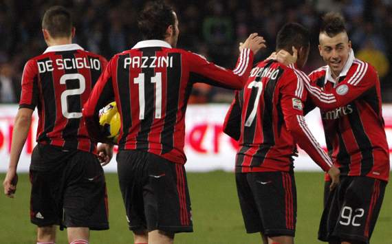 Milan celebrating