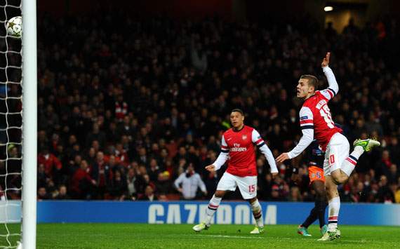 CL - Arsenal FC v Montpellier Herault SC, Jack Wilshere