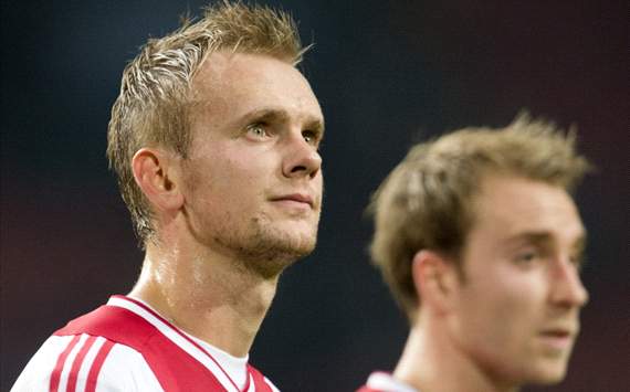 Siem de Jong and Christian Eriksen, Ajax - Borussia Dortmund