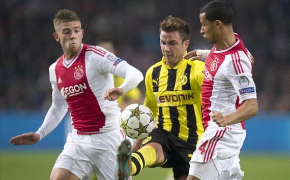 Toby Alderweireld, Mario Götze and Ricardo Van Rhijn (Ajax - Borussia Dortmund)